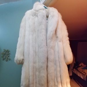 Floor length Saga Fox cream coat